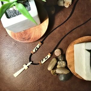 Cross Necklace with Bead Detailing